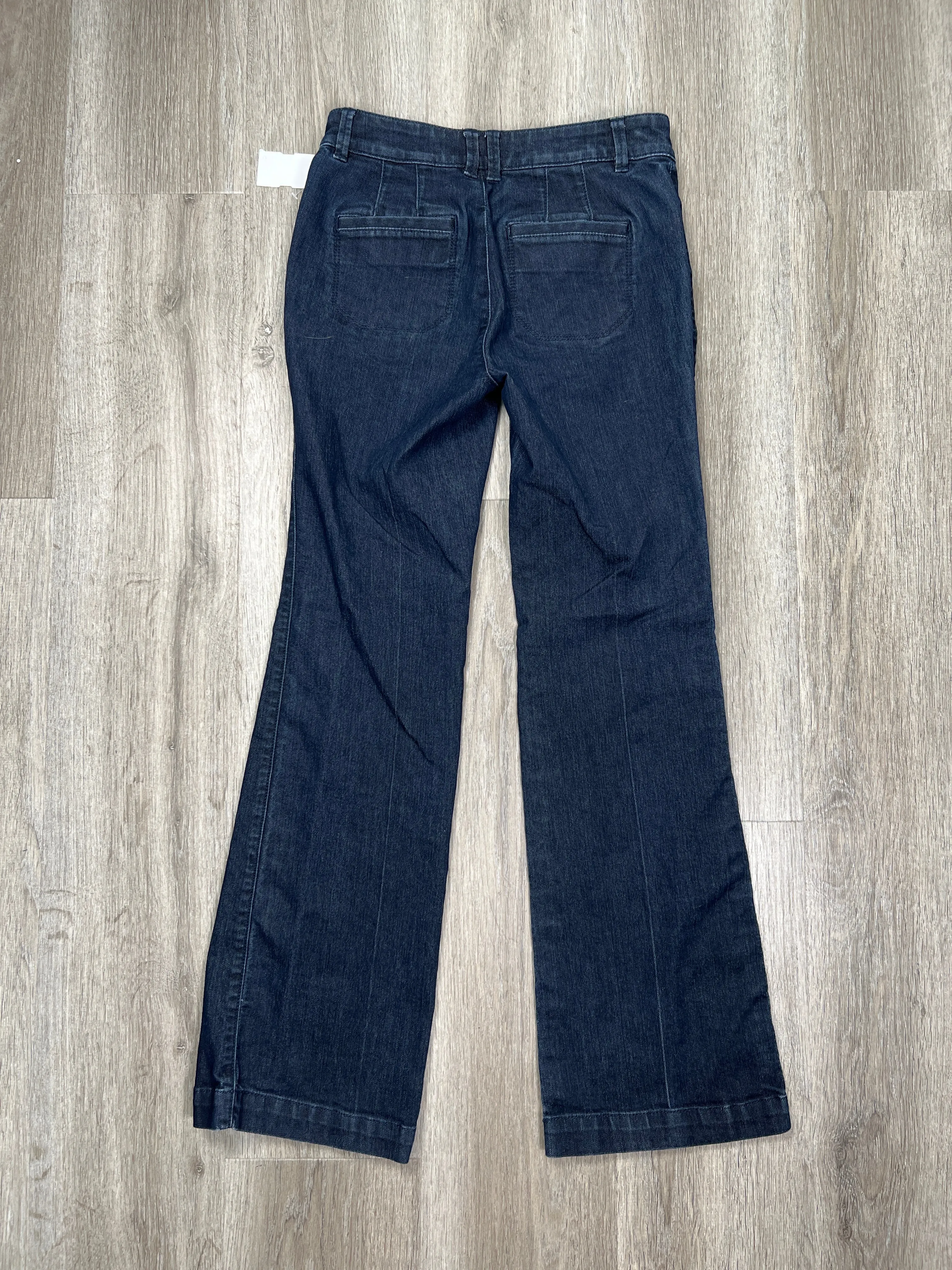 Blue Denim Jeans Flared Loft, Size 0petite