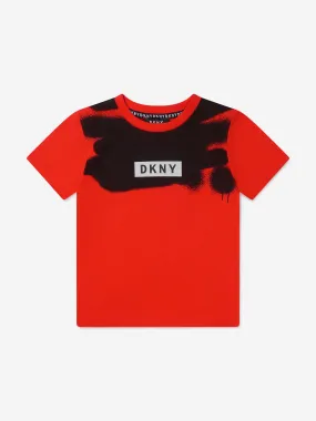 DKNY Boys Cotton Logo Print T-Shirt