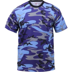 Electric Blue Camouflage - Military T-Shirt