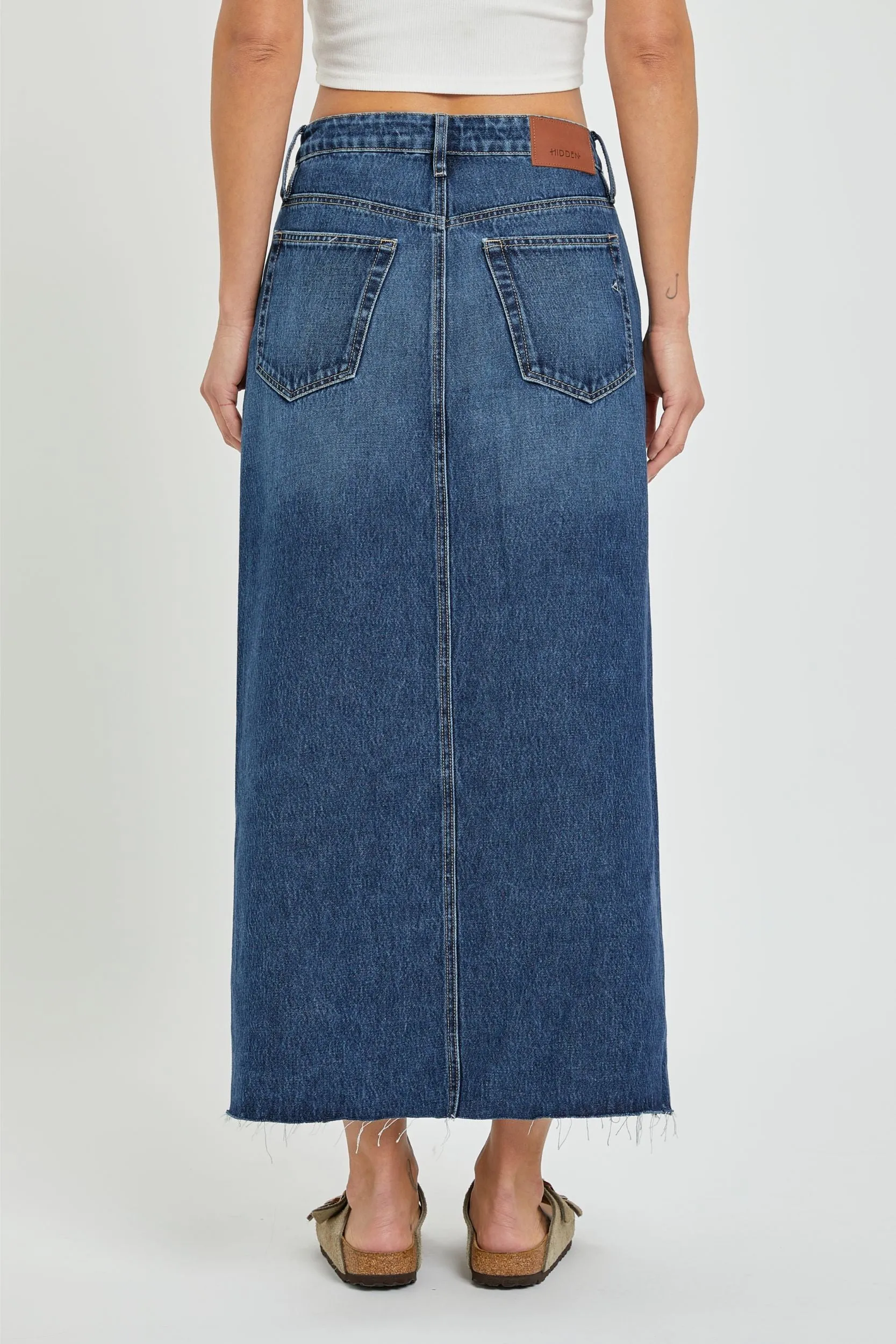 PEYTON DENIM MIDI SKIRT